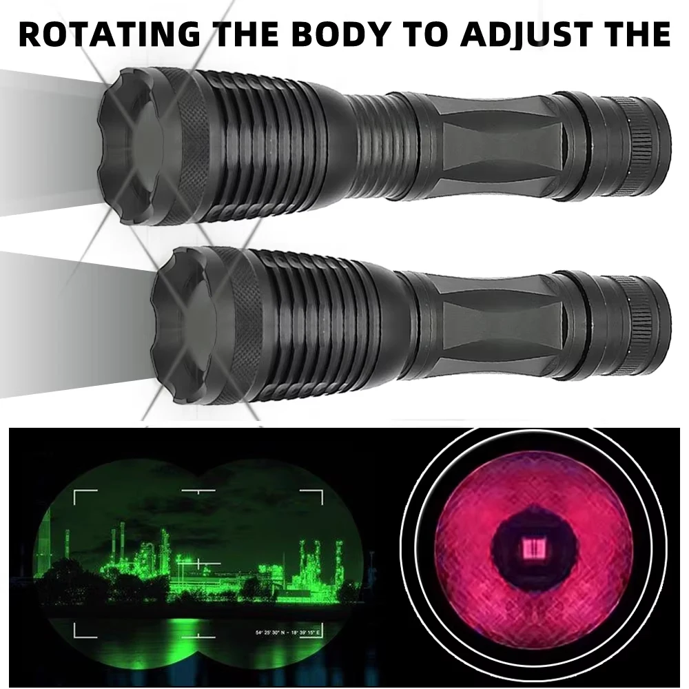 IR 850nm/940nm Tactical Infrared Radiation Zoomable LED Flashlight Type-c USB charging Focus Night Vision Hunting Torch
IR 850nm/940nm Tactical Infrared Radiation Zoomable LED Flashlight Type-c USB charging Focus Night Vision Hunting Torch