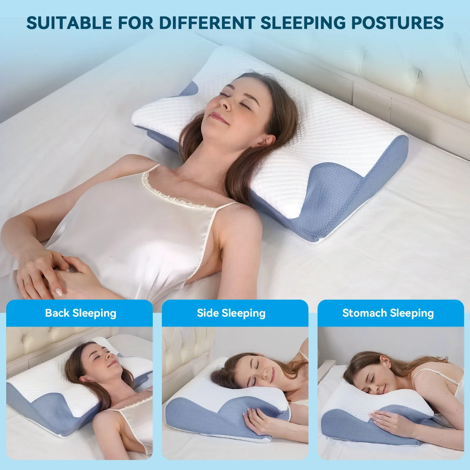 Премиальная подушка для шеи из пены с эффектом памяти с медленным отскоком, эргономичный дизайн бабочки, облегчение боли с медленным отскоком для домашнего офиса, путешествий
Премиальная подушка для шеи из пены с эффектом памяти с медленным отскоком, эргономичный дизайн бабочки, облегчение боли с медленным отскоком для домашнего офиса, путешествий