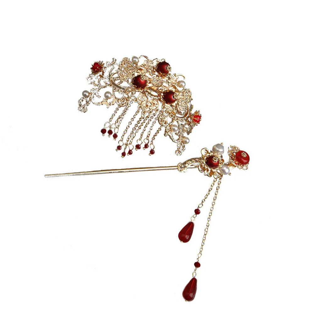 2 Pcs Tassel Hair Clip Bun Forks Japanese-style Bead Clips Alloy Sticks Classical Miss Women
2 Pcs Tassel Hair Clip Bun Forks Japanese-style Bead Clips Alloy Sticks Classical Miss Women
