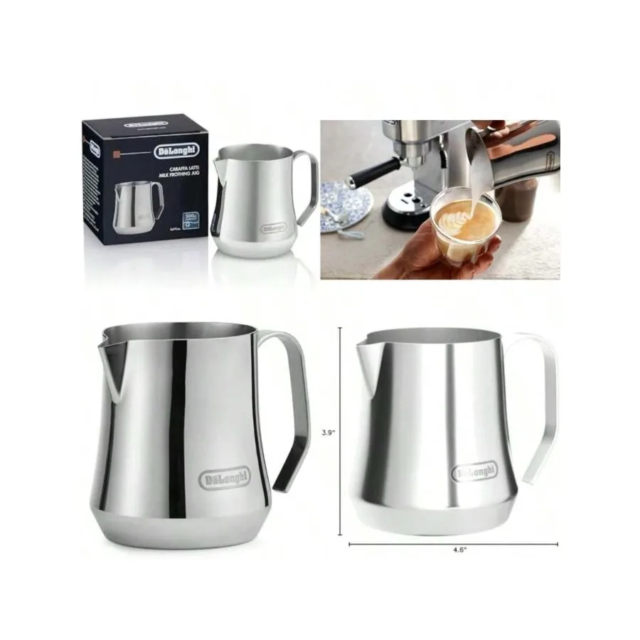 De'Longhi Milk Frothing Pitcher, Stainless Steel, 17 Oz - DLSC069 Default
De'Longhi Milk Frothing Pitcher, Stainless Steel, 17 Oz - DLSC069 Default