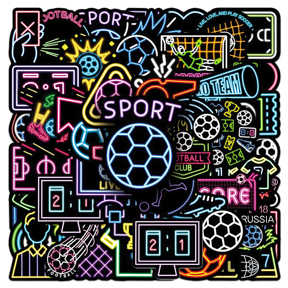 10/30/50pcs Cartoon Cool Neon Football Stickers Sports Graffiti Decals Kid Toy DIY Skateboard Luggage Notebook PVC Sticker Decor
10/30/50pcs Cartoon Cool Neon Football Stickers Sports Graffiti Decals Kid Toy DIY Skateboard Luggage Notebook PVC Sticker Decor