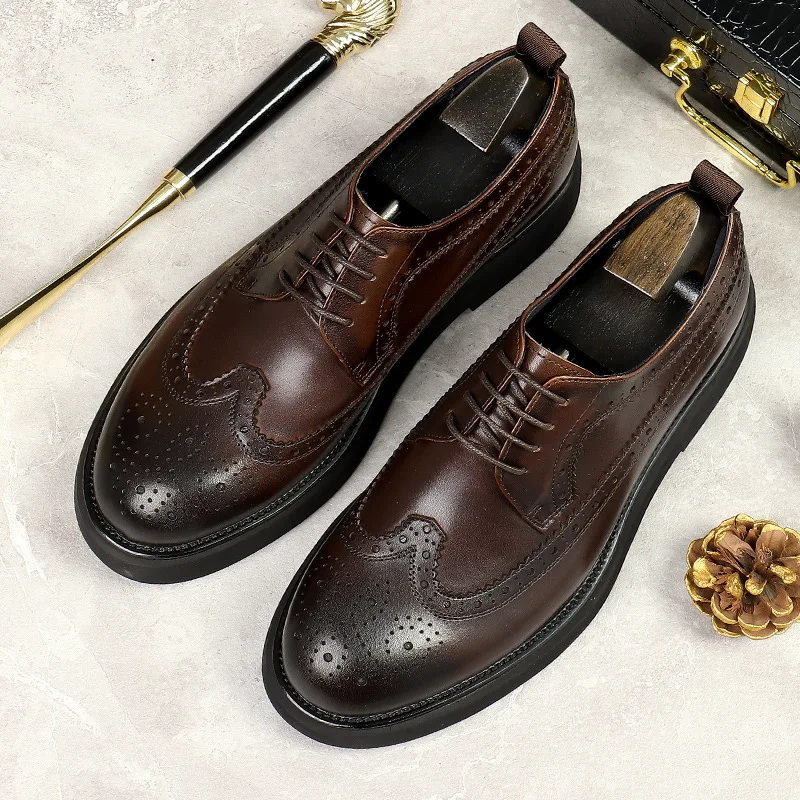 Men Luxury Leather Dress Real Genuine Leather Lace Up Designer Classic Brogues Handmade 2024 Wedding Shoes Heels Plus Size 46
Men Luxury Leather Dress Real Genuine Leather Lace Up Designer Classic Brogues Handmade 2024 Wedding Shoes Heels Plus Size 46