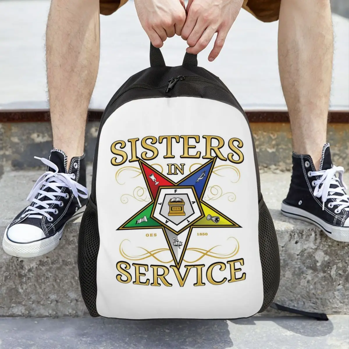 OES Emblem Order Of The Eastern Star Backpack Daypack Large Capacity Kids BookBag School Bag Shoulder Bags for Men Women
OES Emblem Order Of The Eastern Star Backpack Daypack Large Capacity Kids BookBag School Bag Shoulder Bags for Men Women