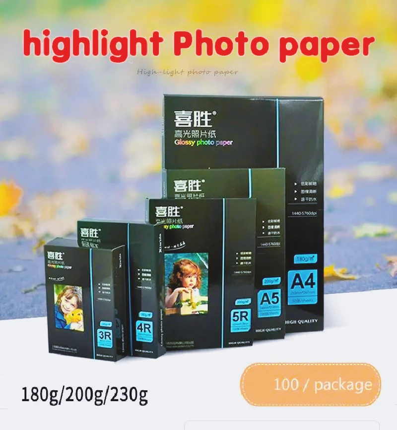 100pcs/bag 3r/4r/5r Photographic Gloss Paper Glossy Printing Paper Printer Photo Paper Color Printing Coated for Home
100pcs/bag 3r/4r/5r Photographic Gloss Paper Glossy Printing Paper Printer Photo Paper Color Printing Coated for Home