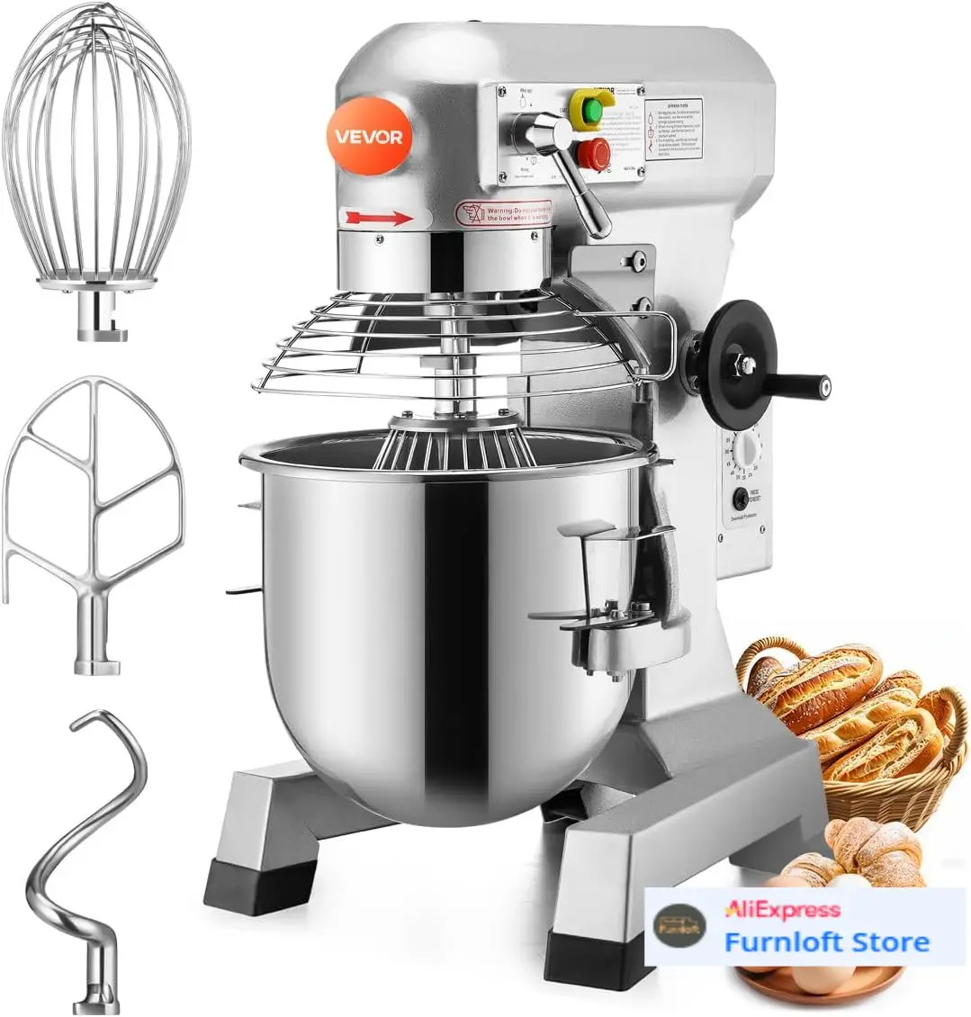 20Qt Commercial Food Mixer with Timing Function, Commercial Mixer 1100W Stainless Steel Bowl Heavy Duty Electric Food Mixer Comm
20Qt Commercial Food Mixer with Timing Function, Commercial Mixer 1100W Stainless Steel Bowl Heavy Duty Electric Food Mixer Comm