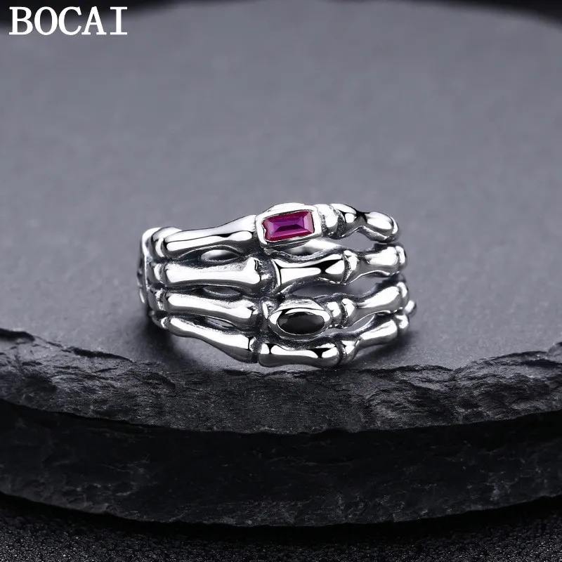 BOCAI New Real S925 Silver Trendy Punk Style Skull Claw Ring for Men Opening Retro Hip-Hop Rock Jewelry Accessory
BOCAI New Real S925 Silver Trendy Punk Style Skull Claw Ring for Men Opening Retro Hip-Hop Rock Jewelry Accessory