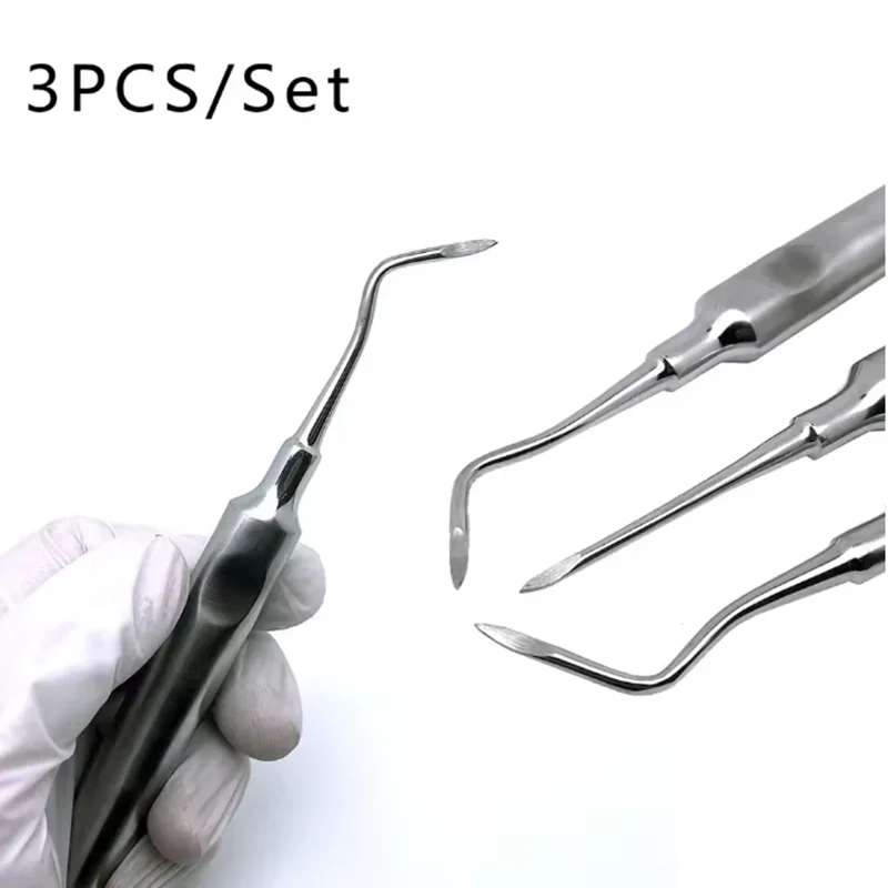 3pcs Dental Apical Root Lift Elevator Stainless Steel Tooth Extracting Forceps Teeth Extraction Surgical Tool Dentist Instrument
3pcs Dental Apical Root Lift Elevator Stainless Steel Tooth Extracting Forceps Teeth Extraction Surgical Tool Dentist Instrument