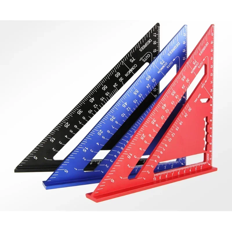 7inch Measurement Tool, Speed Protractor, Miter, Tri - Square, Line Scriber, Saw Guide For Carpenter, Aluminum Alloy Square Rule