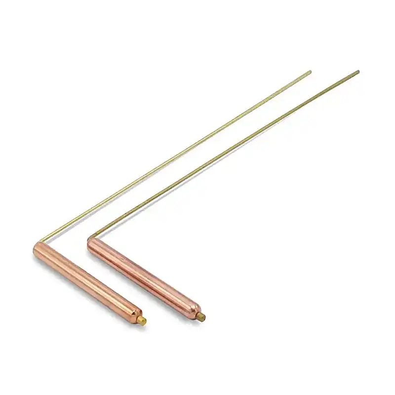 2PCS Large grip Copper Handles Premium Quality Divining Rods Copper and Brass Dowsing Rods Detect Water Wells, Metals, Treasure
2PCS Large grip Copper Handles Premium Quality Divining Rods Copper and Brass Dowsing Rods Detect Water Wells, Metals, Treasure