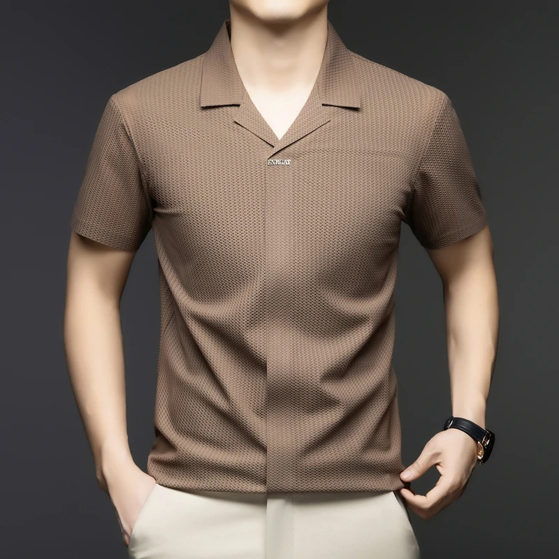 Men's Cuban Collar Short Sleeve Shirt Textured Knit Pineapple Fabric Breathable Summer Camp High Stretch Shirt Polo 2026
Men's Cuban Collar Short Sleeve Shirt Textured Knit Pineapple Fabric Breathable Summer Camp High Stretch Shirt Polo 2026