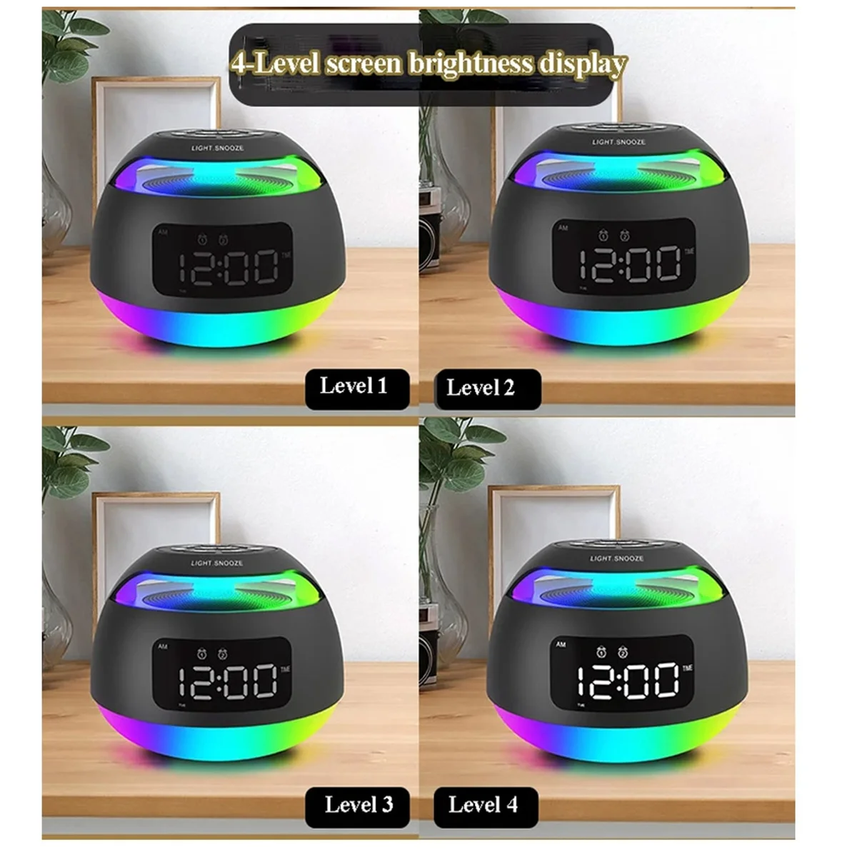 IINBD-Портативный светодиодный будильник, радиоприемник RGB с красочным светом, B
IINBD-Портативный светодиодный будильник, радиоприемник RGB с красочным светом, B