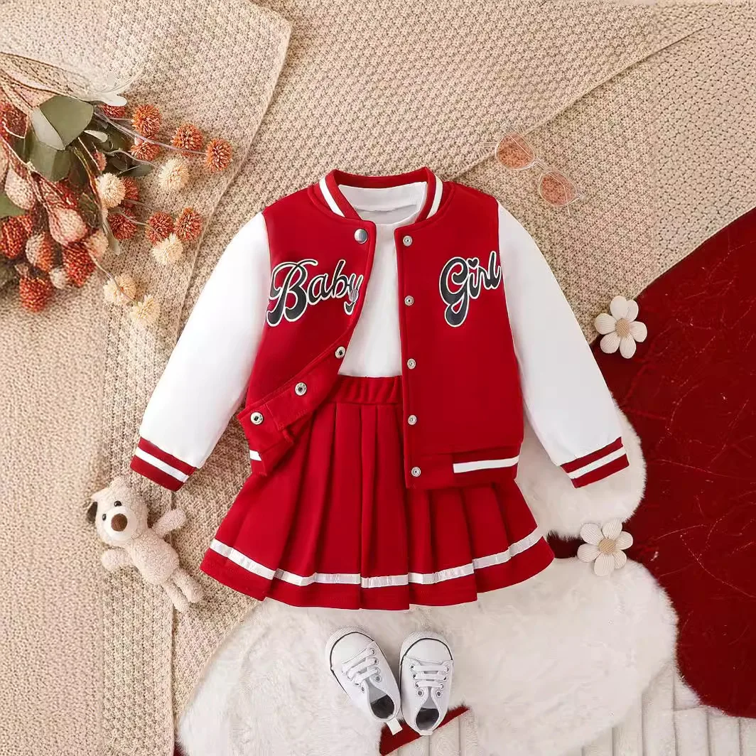 College Girl Baseball Uniform Suit Two-piece Printed Jacket Coat Pleated Skirt Outdoor Suit Party Sports Children's Clothing
College Girl Baseball Uniform Suit Two-piece Printed Jacket Coat Pleated Skirt Outdoor Suit Party Sports Children's Clothing