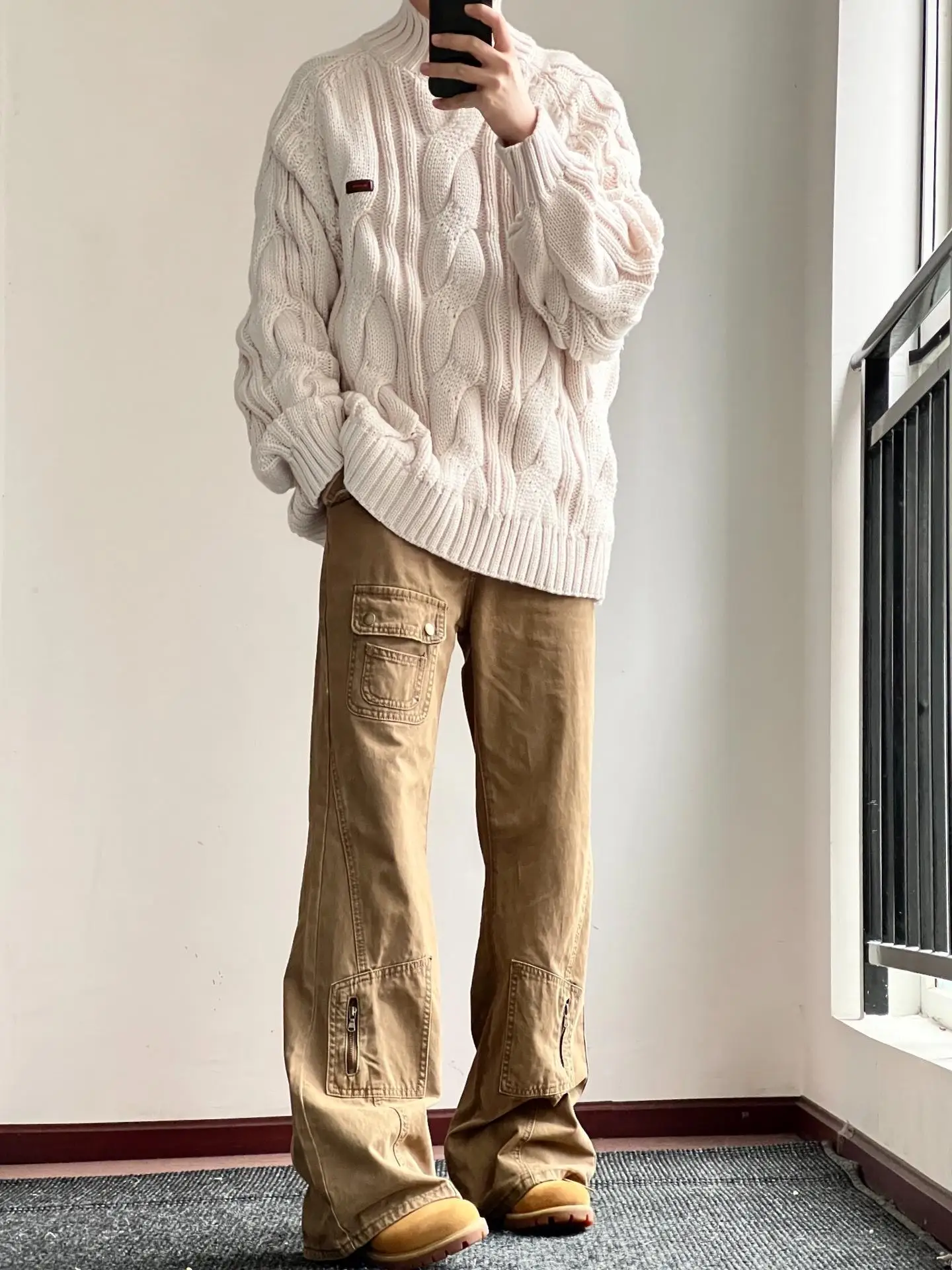 American Retro Workwear Denim Pants Men's Women's Straight Leg Micro Flared Slimming Casual Long Trousers Multi-ket Patchwork
American Retro Workwear Denim Pants Men's Women's Straight Leg Micro Flared Slimming Casual Long Trousers Multi-ket Patchwork