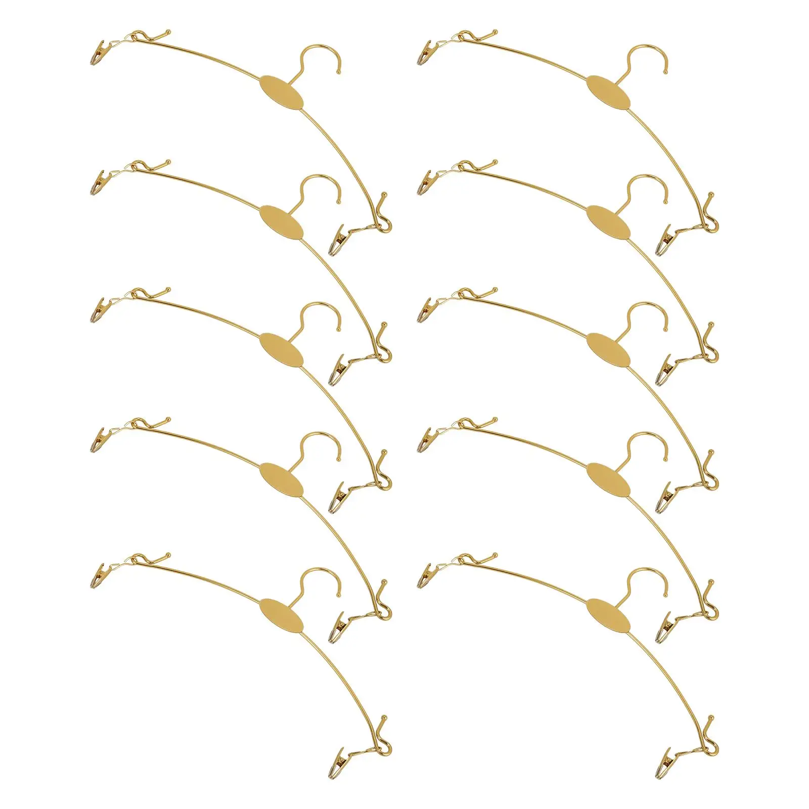 10PCS Underwear Hanger Set Non Slip Clip Hangers for Bra Pants Portable Golden Color Travel Use Clothes Rack
10PCS Underwear Hanger Set Non Slip Clip Hangers for Bra Pants Portable Golden Color Travel Use Clothes Rack