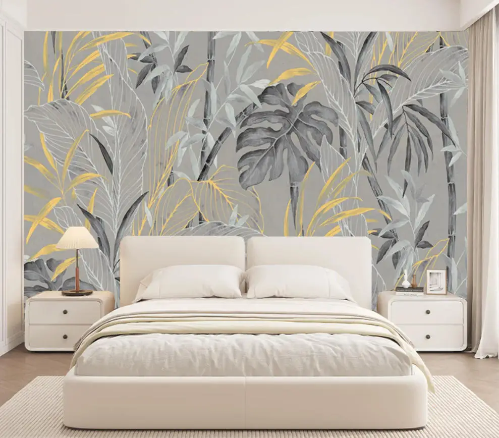Customize any size wallpaper Atmosphere banana leaf light luxury gold line relief TV sofa background wall decoration wallpaper
Customize any size wallpaper Atmosphere banana leaf light luxury gold line relief TV sofa background wall decoration wallpaper