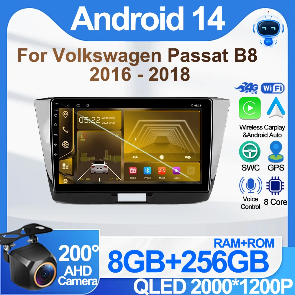 Радио Android для Volkswagen Passat B8 2016-2018 Мультимедийный плеер HDR QLED Экран Dash Cam Mirror Link Wi-Fi Bluetooth 5G DSP
Радио Android для Volkswagen Passat B8 2016-2018 Мультимедийный плеер HDR QLED Экран Dash Cam Mirror Link Wi-Fi Bluetooth 5G DSP