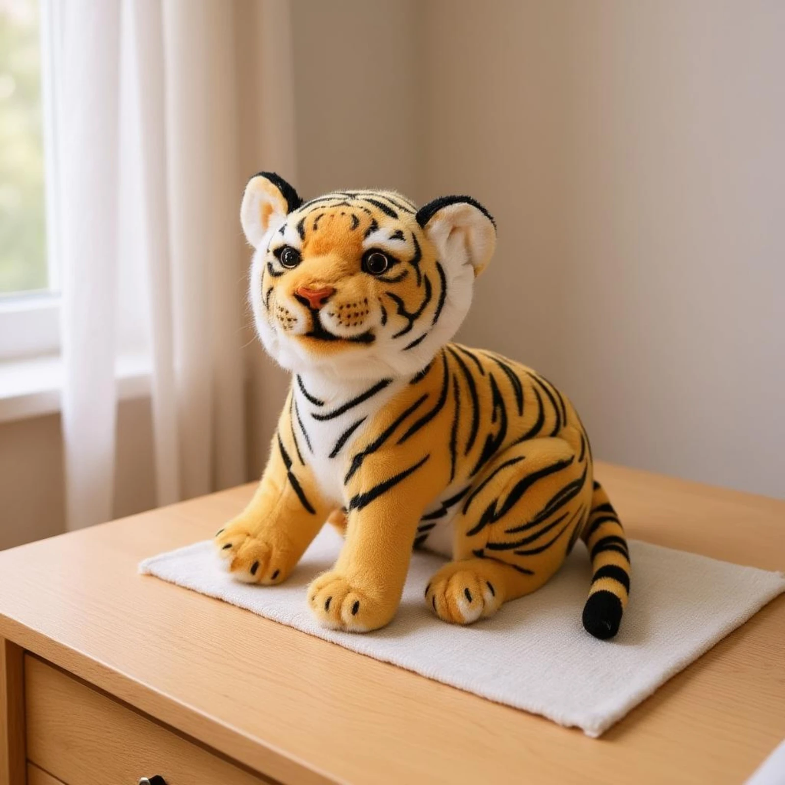 Crouching Tiger Stuffed Doll Silk Textile Tiger Stuffed Soft Toy PP Cotton Black Stripes
Crouching Tiger Stuffed Doll Silk Textile Tiger Stuffed Soft Toy PP Cotton Black Stripes