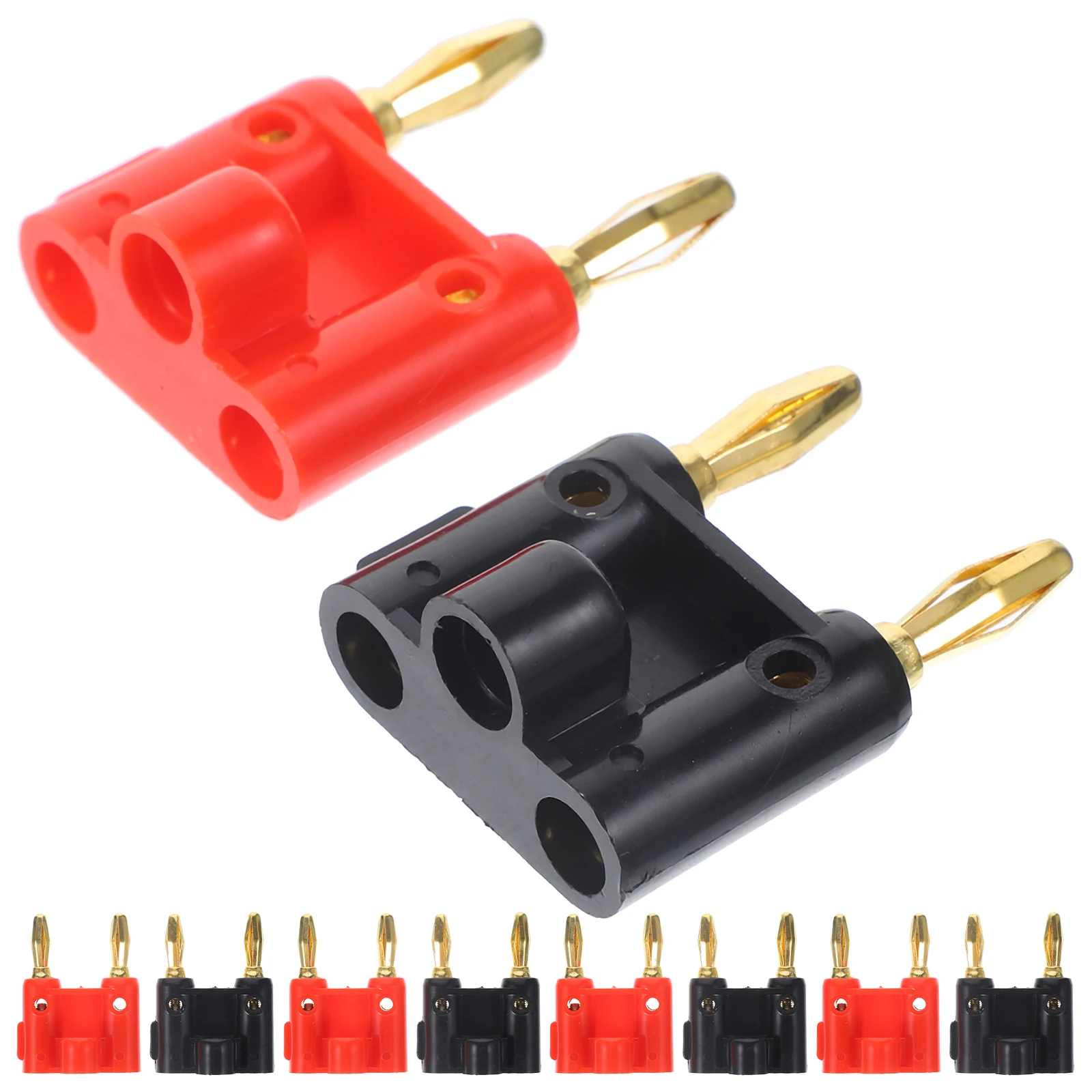 Banana Plug Clip 4mm Gold Plated Speaker Audio Connector Replacement Video Receiver Parts Dual Banana Plugs Connectors Screw
Banana Plug Clip 4mm Gold Plated Speaker Audio Connector Replacement Video Receiver Parts Dual Banana Plugs Connectors Screw