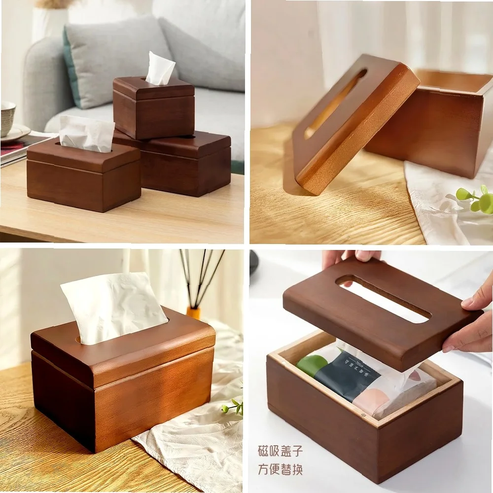 Magnetic Wooden Tissue Box Holder, Walnut Luxury Home Decor for Living Room Table Storage
Magnetic Wooden Tissue Box Holder, Walnut Luxury Home Decor for Living Room Table Storage