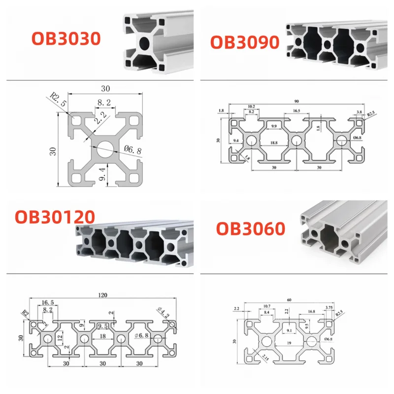 3D printer parts 3030/3060/3090 aluminum profile extrusion EU standard CNC aluminum profile anode wire guide aluminum profil
3D printer parts 3030/3060/3090 aluminum profile extrusion EU standard CNC aluminum profile anode wire guide aluminum profil