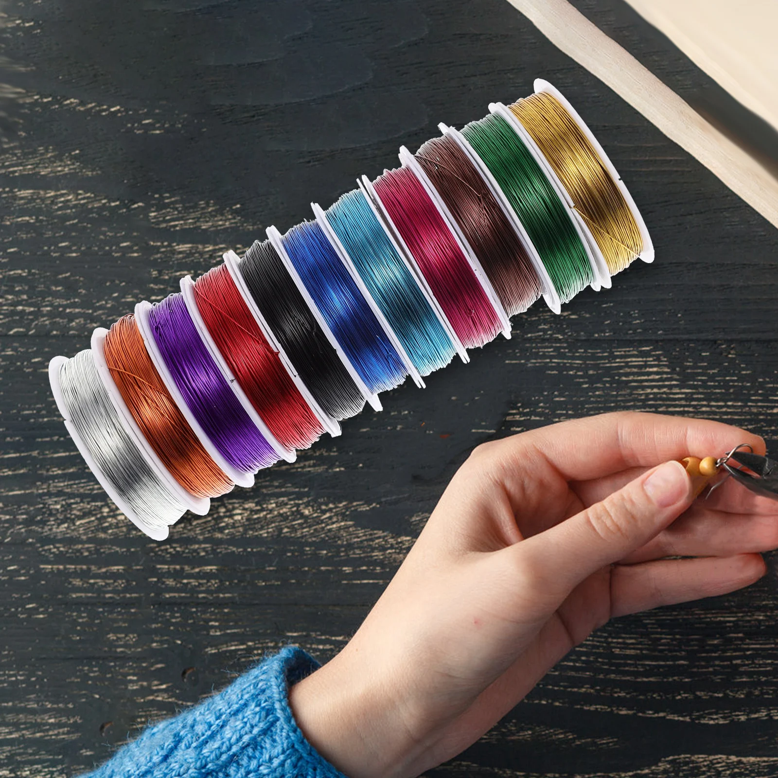 11 Rolls Colored Iron Wire for Craft DIY Jewelry Making Galvanized Soft Lightweight Beading Wire H Tools Packaging Tape
11 Rolls Colored Iron Wire for Craft DIY Jewelry Making Galvanized Soft Lightweight Beading Wire H Tools Packaging Tape