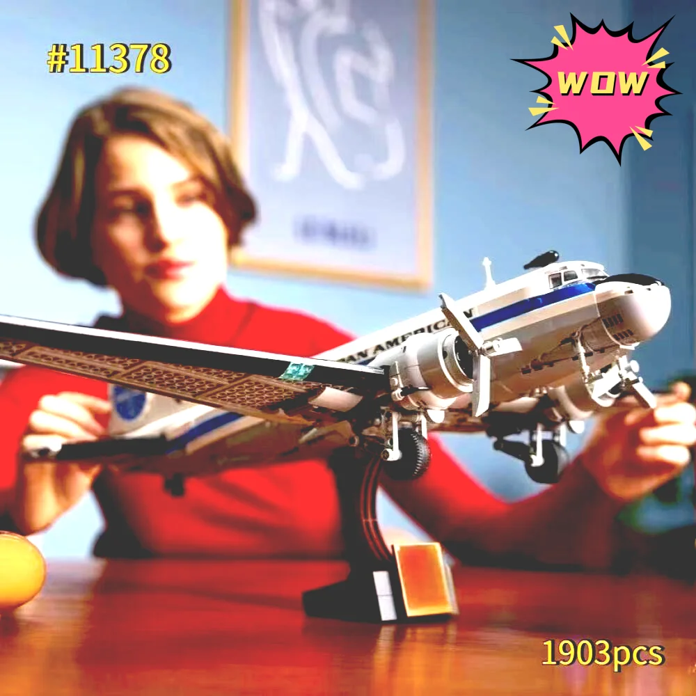 New Hot 11378 Douglas DC-3 Airliner Building Decoration Kit American Aviation Airplane Model Blocks Brick Gifts
New Hot 11378 Douglas DC-3 Airliner Building Decoration Kit American Aviation Airplane Model Blocks Brick Gifts