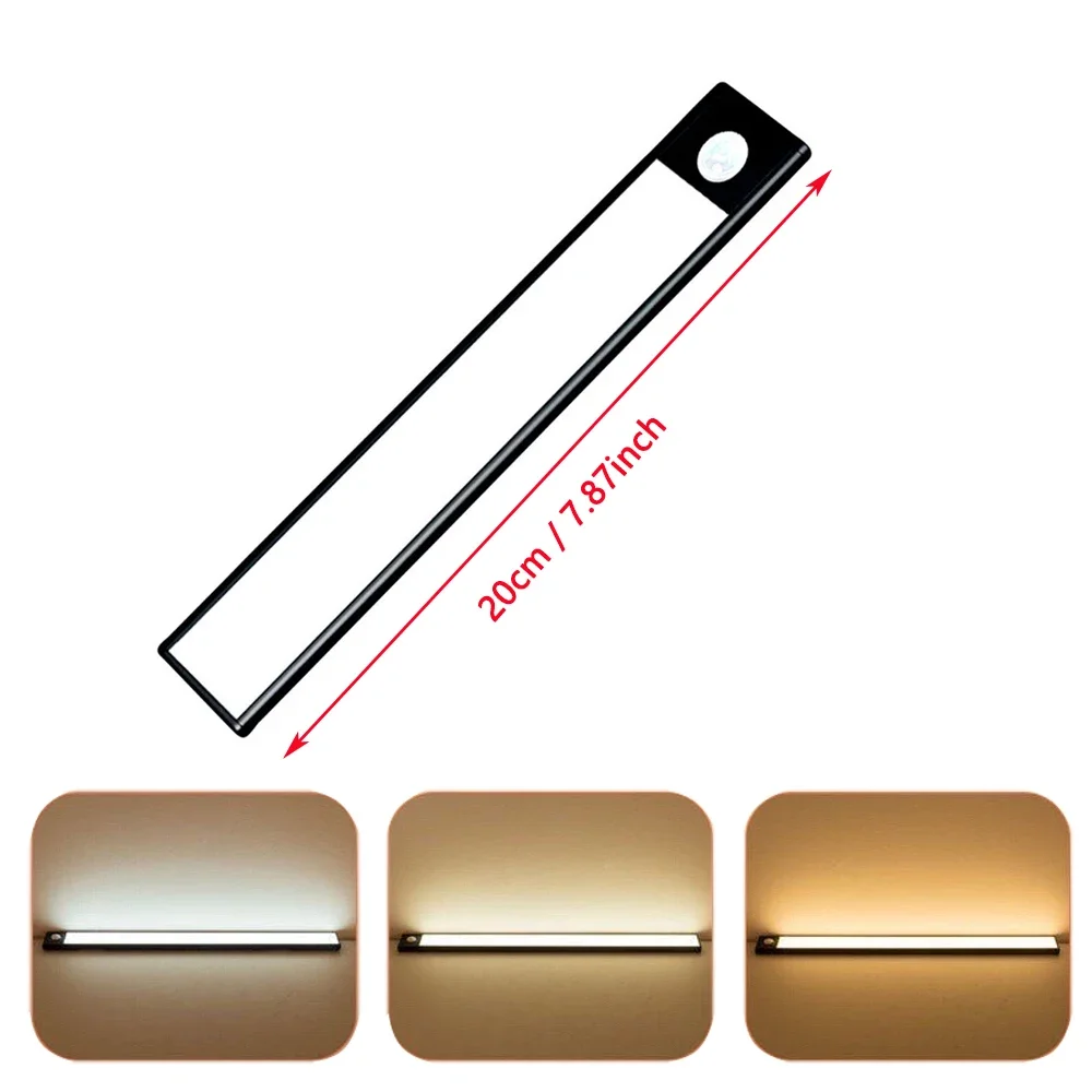Motion Sensor Light Rechargeable 3 Color Changing LED Strip Lights Wireless Under Cabinet Lighting 20cm for Kitchen Wardrobe
Motion Sensor Light Rechargeable 3 Color Changing LED Strip Lights Wireless Under Cabinet Lighting 20cm for Kitchen Wardrobe