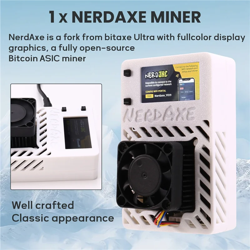 A13E-Nerdaxe Bitaxe Miner BM1366 ASIC Chip 500Gh/S Nerdminer Lottery Mining Miner Solo Lottery BTC Miner UK PLUG
A13E-Nerdaxe Bitaxe Miner BM1366 ASIC Chip 500Gh/S Nerdminer Lottery Mining Miner Solo Lottery BTC Miner UK PLUG