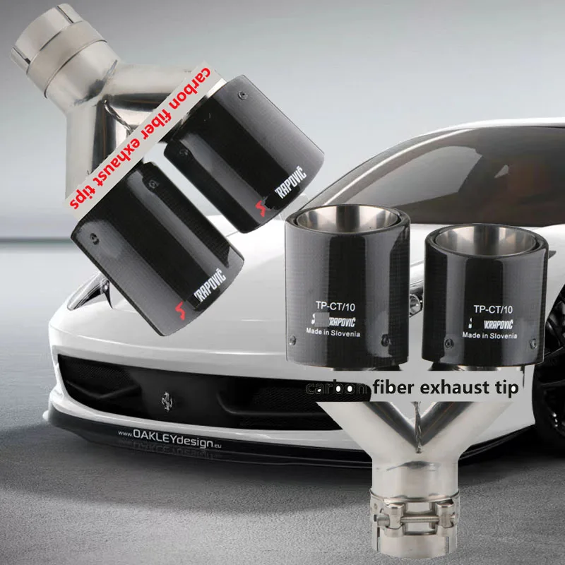 Y shape double exit exhaust pipe stainless tuning car accessories universal carbon fiber exhaust tips AK mufller exhaust modify
Y shape double exit exhaust pipe stainless tuning car accessories universal carbon fiber exhaust tips AK mufller exhaust modify