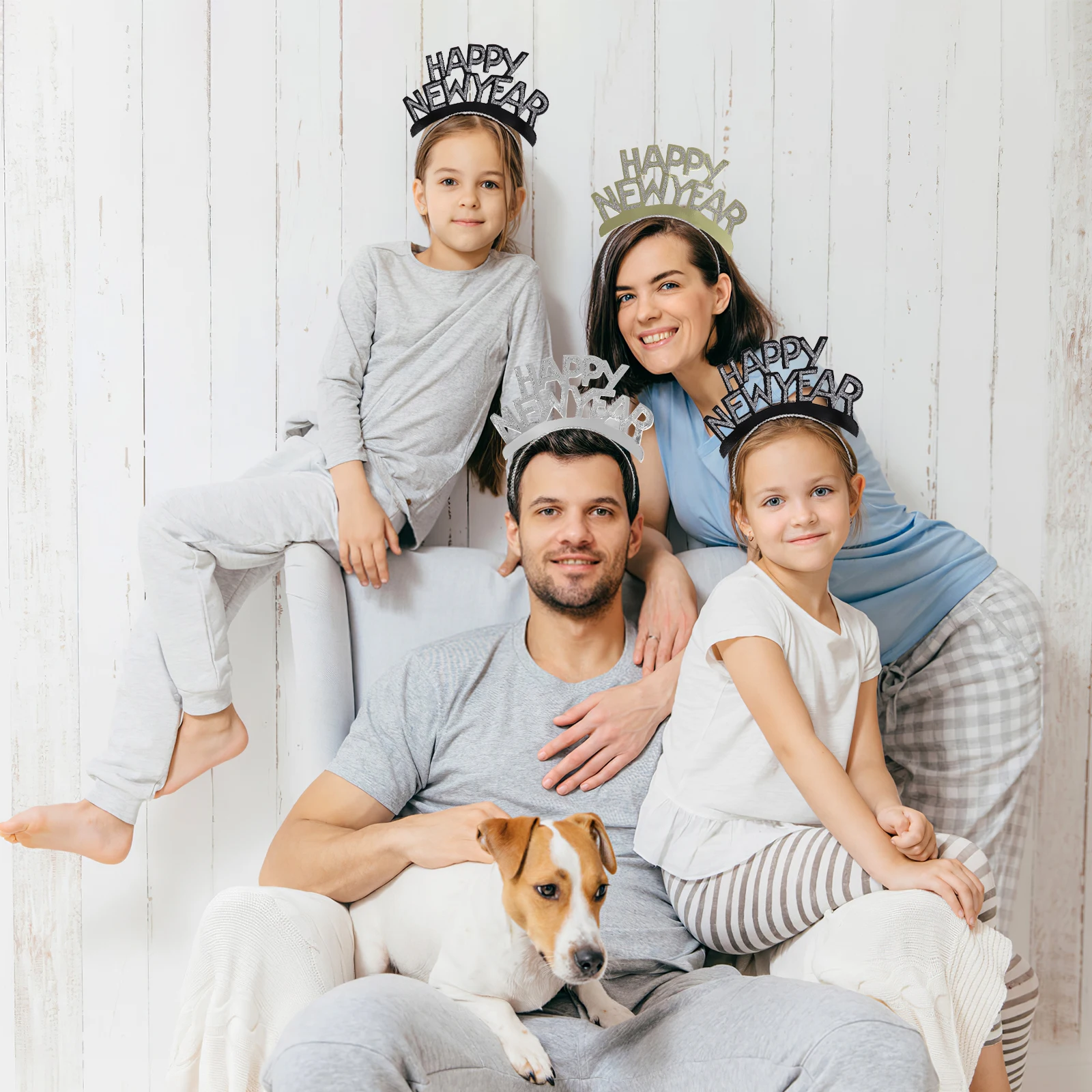 12Pcs Happy New Year Tiara Aluminum Foil Hair Hoops Lightweight Shiny Headband for Holiday Party Celebration Decorations
12Pcs Happy New Year Tiara Aluminum Foil Hair Hoops Lightweight Shiny Headband for Holiday Party Celebration Decorations