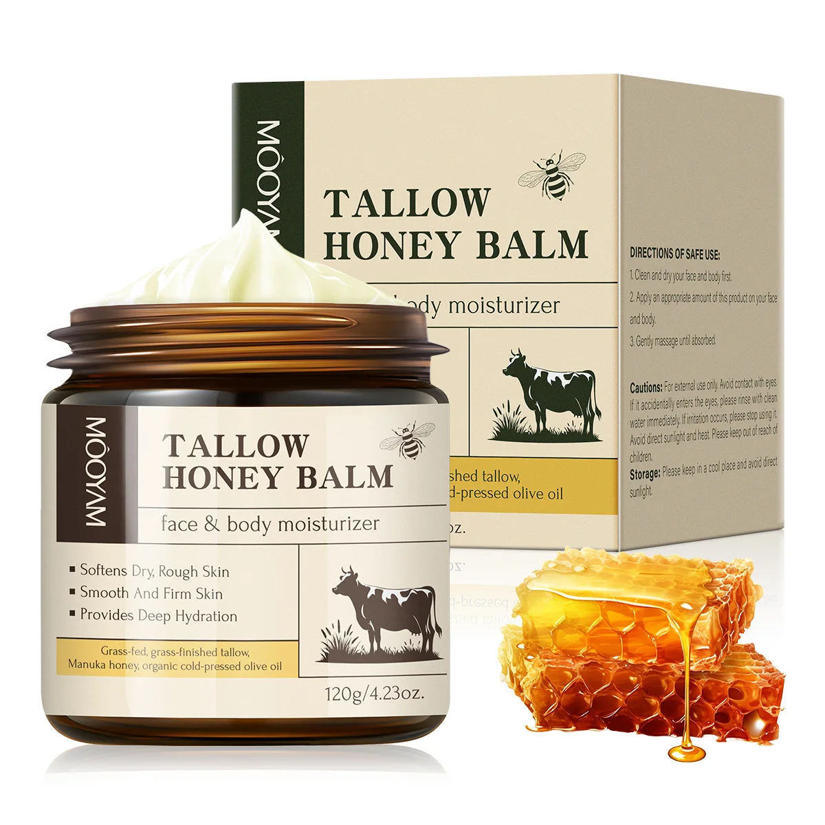 Newest 120g Beef Tallow Paste Deeply Moisturizer Brightening Wrinkle Remover Grass Fed Tallow Wild Honey Face Body Cream
Newest 120g Beef Tallow Paste Deeply Moisturizer Brightening Wrinkle Remover Grass Fed Tallow Wild Honey Face Body Cream