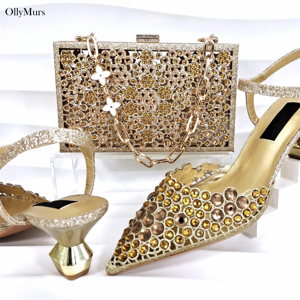 Latest African Style Golden Women Shoes And Bag To Match Set Fashion Summer Style Pumps Parties Shoes And Bag Set For Party
Latest African Style Golden Women Shoes And Bag To Match Set Fashion Summer Style Pumps Parties Shoes And Bag Set For Party