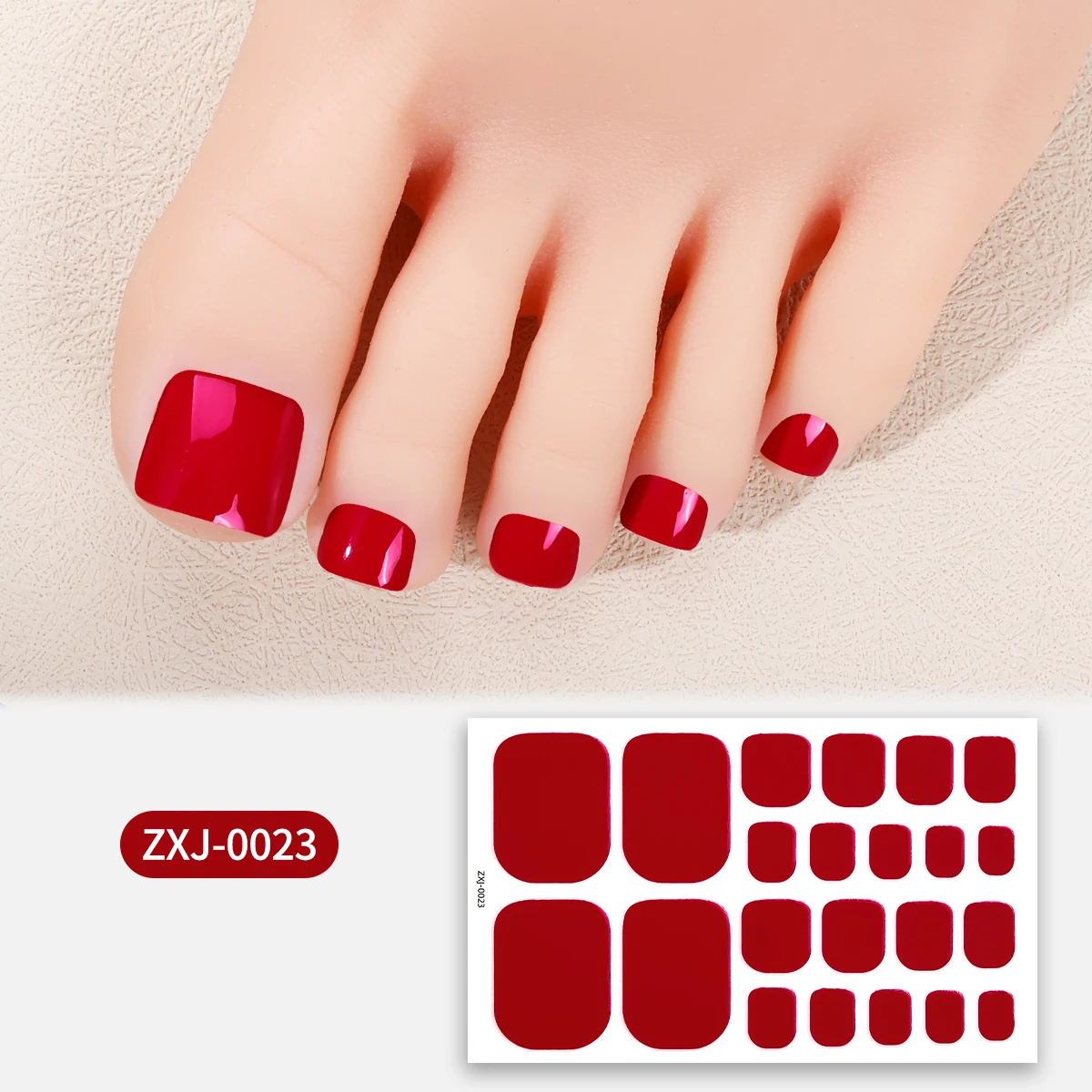 22Tips Baking Free Toe Nail Sticker Simple Solid Color Full Cover Toenail Polish Strips Adhesive DIY Foot Decals
22Tips Baking Free Toe Nail Sticker Simple Solid Color Full Cover Toenail Polish Strips Adhesive DIY Foot Decals