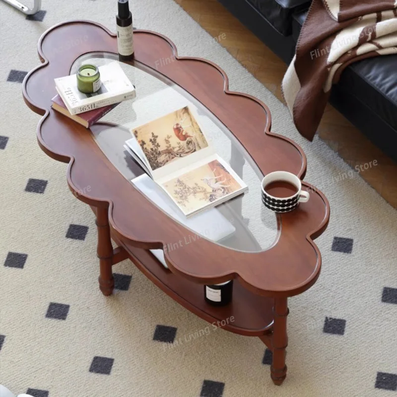 France Retro Cafe Tables Double Layer Solid Wood Glass Luxury Coffee Tables Designers Garden Cafe Furniture
France Retro Cafe Tables Double Layer Solid Wood Glass Luxury Coffee Tables Designers Garden Cafe Furniture
