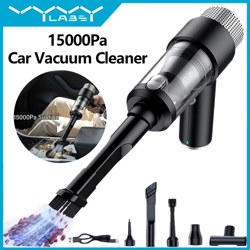 VYVYLABS 15000Pa Strong Suction Car Vacuum Cleaner with Led Lighting Rechargeable Wireless Cleaner Handheld Mini Car Cleaning
VYVYLABS 15000Pa Strong Suction Car Vacuum Cleaner with Led Lighting Rechargeable Wireless Cleaner Handheld Mini Car Cleaning