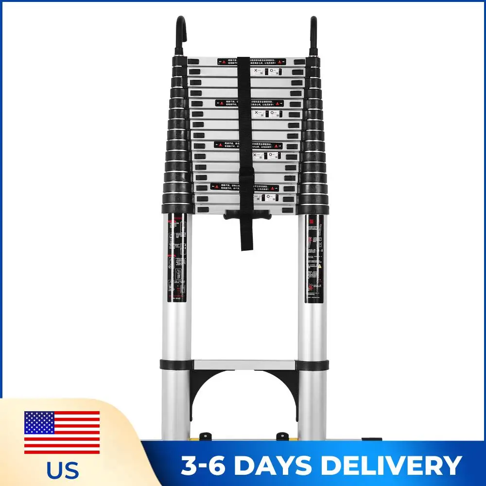 Алюминиевая телескопическая лестница-стремянка 7,1 метра с 2 треугольными стабилизаторами, легкая, для автодомов, дома и наружных работ
Алюминиевая телескопическая лестница-стремянка 7,1 метра с 2 треугольными стабилизаторами, легкая, для автодомов, дома и наружных работ