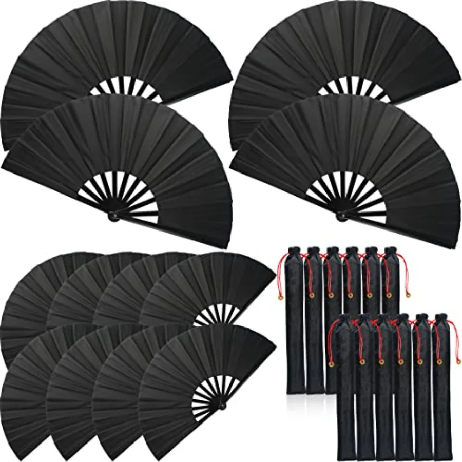 12 Pack Large Folding Hand Fans Bulk Rave Fan Nylon Foldable Popping Clacking 13" with Sleeves for Men Women Line Dancing Stage
12 Pack Large Folding Hand Fans Bulk Rave Fan Nylon Foldable Popping Clacking 13" with Sleeves for Men Women Line Dancing Stage