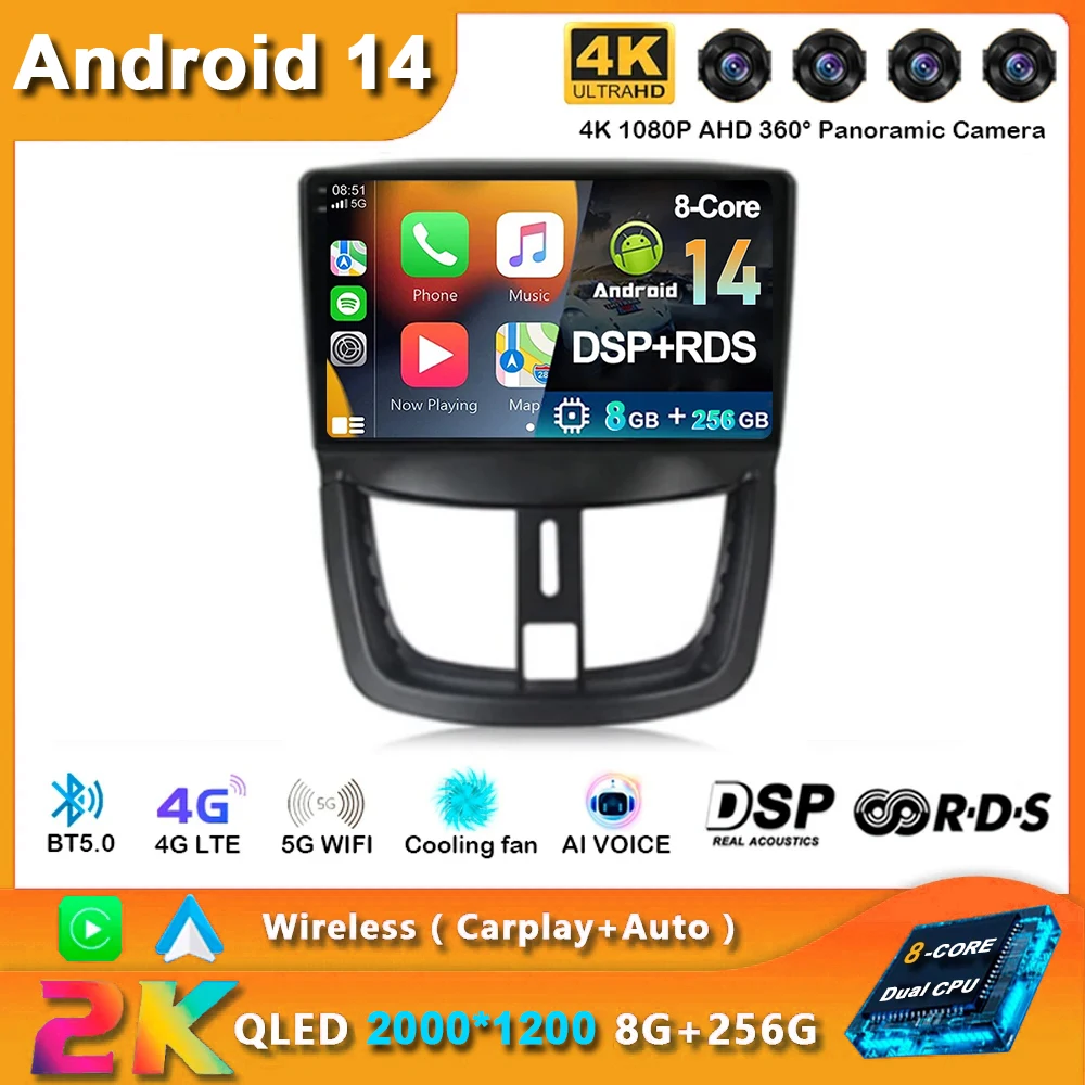 Android 14 Srnubi SSR 2 Din For Peugeot 207 CC 207CC 2006 - 2015 Car Radio Multimedia Player Carplay Stereo GPS DVD Head Unit
Android 14 Srnubi SSR 2 Din For Peugeot 207 CC 207CC 2006 - 2015 Car Radio Multimedia Player Carplay Stereo GPS DVD Head Unit