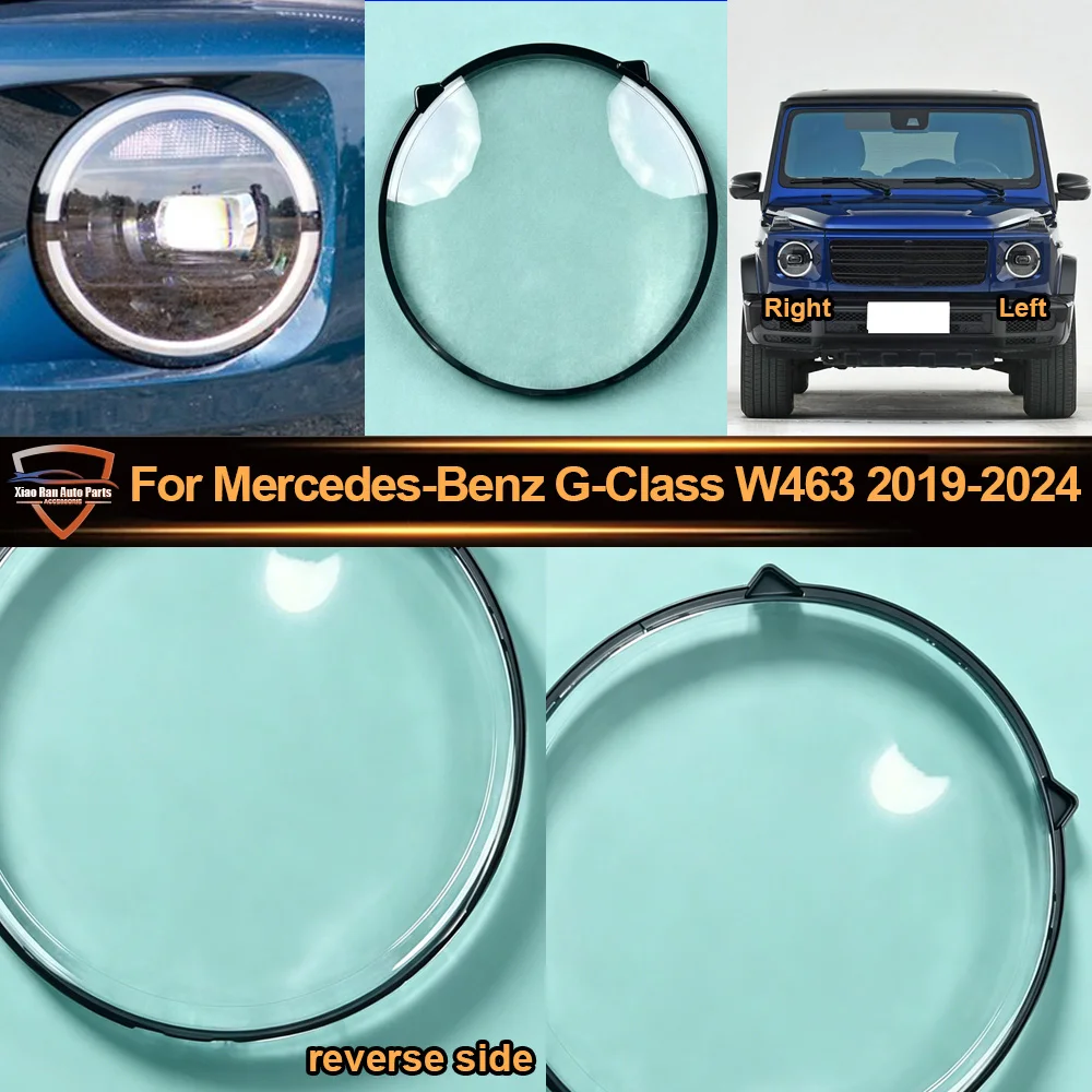 For Mercedes-Benz 2019 2020-2024 G-Class W463 (Black Edge) Car Front Headlight Cover Lampshade Lampcover Caps Headlamp Shell
For Mercedes-Benz 2019 2020-2024 G-Class W463 (Black Edge) Car Front Headlight Cover Lampshade Lampcover Caps Headlamp Shell