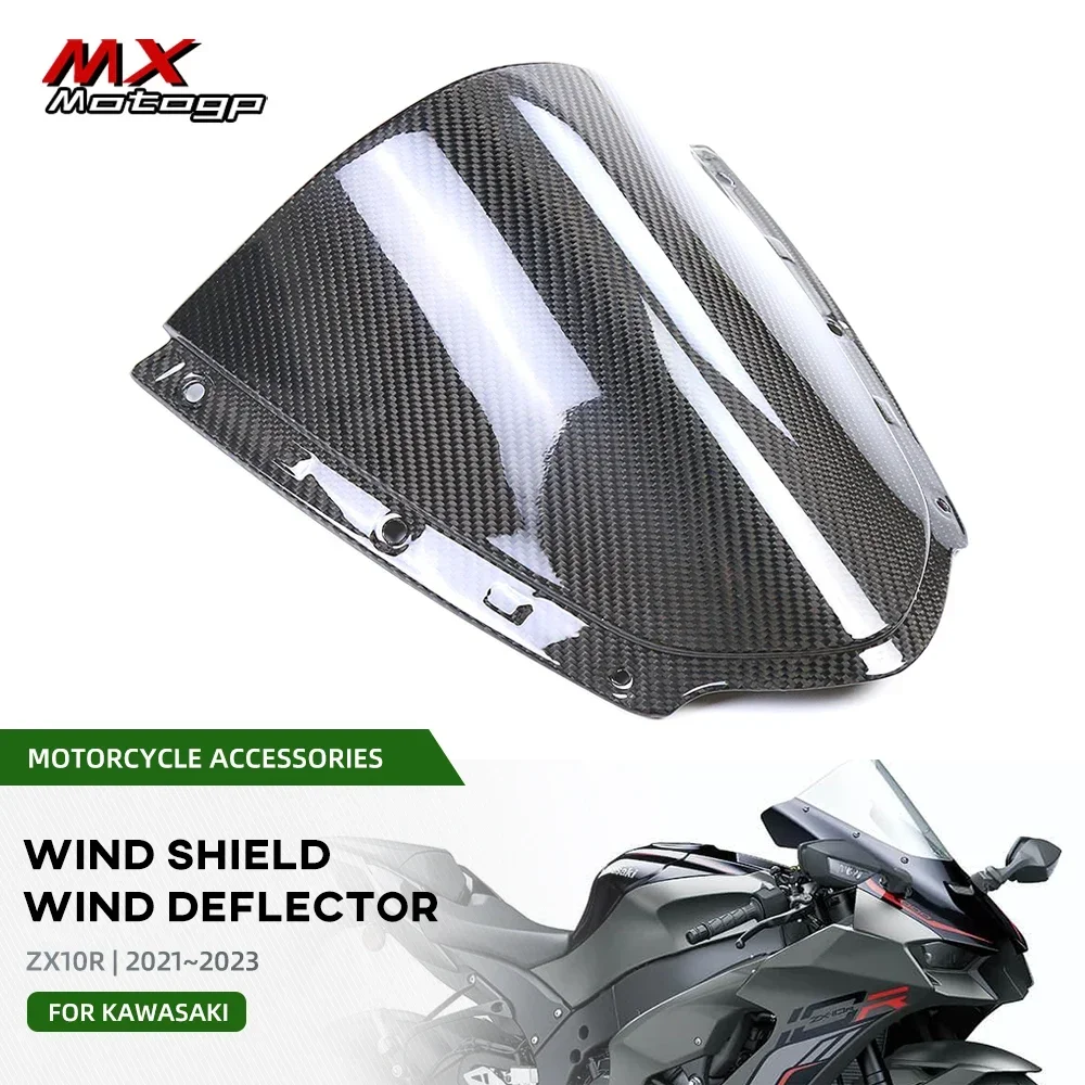 Carbon Fiber Front Windshield Windscreen For KAWASAKI NINJA ZX10R ZX 10R 2021 2022 2023 2024 Motorcycle Wind Deflector Parts
Carbon Fiber Front Windshield Windscreen For KAWASAKI NINJA ZX10R ZX 10R 2021 2022 2023 2024 Motorcycle Wind Deflector Parts