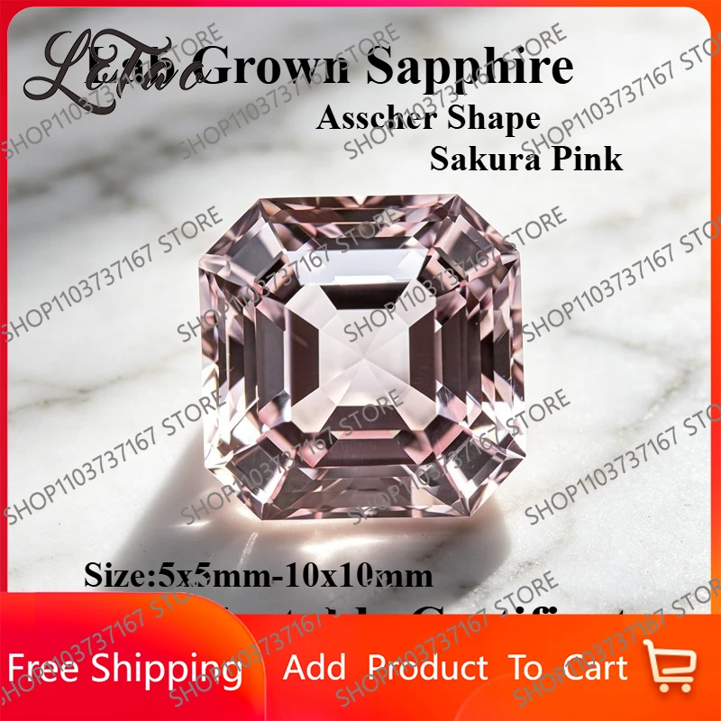 Top Lab Grown Sapphire Sakura Pink Asscher Shape Gemstone for DIY Charms Ring Necklace Earrings Making Selectable Certificate
Top Lab Grown Sapphire Sakura Pink Asscher Shape Gemstone for DIY Charms Ring Necklace Earrings Making Selectable Certificate