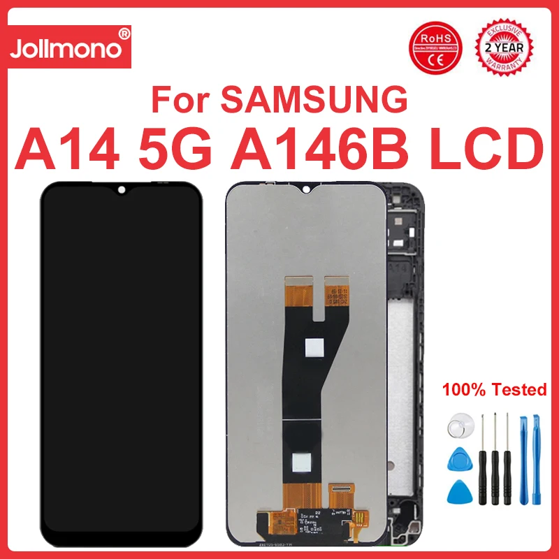ЖК-дисплей 6,6 дюйма для Samsung Galaxy A14 5G A146B A146P A146U, цифровой сенсорный экран с заменой рамки
ЖК-дисплей 6,6 дюйма для Samsung Galaxy A14 5G A146B A146P A146U, цифровой сенсорный экран с заменой рамки