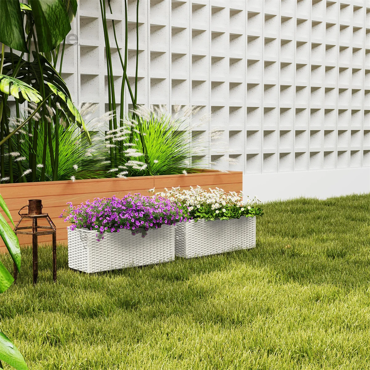 Rattan Plant Stand ,Garden Bed,Railing Planters for Balcony Garden 20 Inch Self Watering Balcony Flower Boxes Over the Rail The
Rattan Plant Stand ,Garden Bed,Railing Planters for Balcony Garden 20 Inch Self Watering Balcony Flower Boxes Over the Rail The