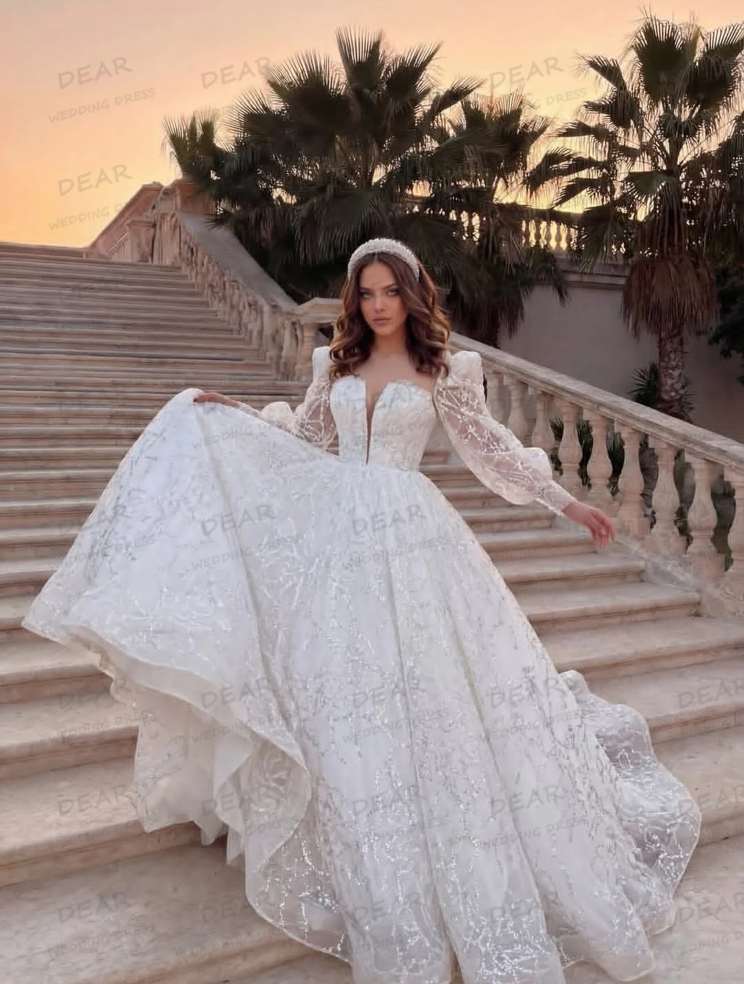 Charming Elegant Wedding Dresses Women's Long Sleeve Sexy A Line Bridal Gowns Shiny AppliquesFormal Vestido De Novia Customized
Charming Elegant Wedding Dresses Women's Long Sleeve Sexy A Line Bridal Gowns Shiny AppliquesFormal Vestido De Novia Customized
