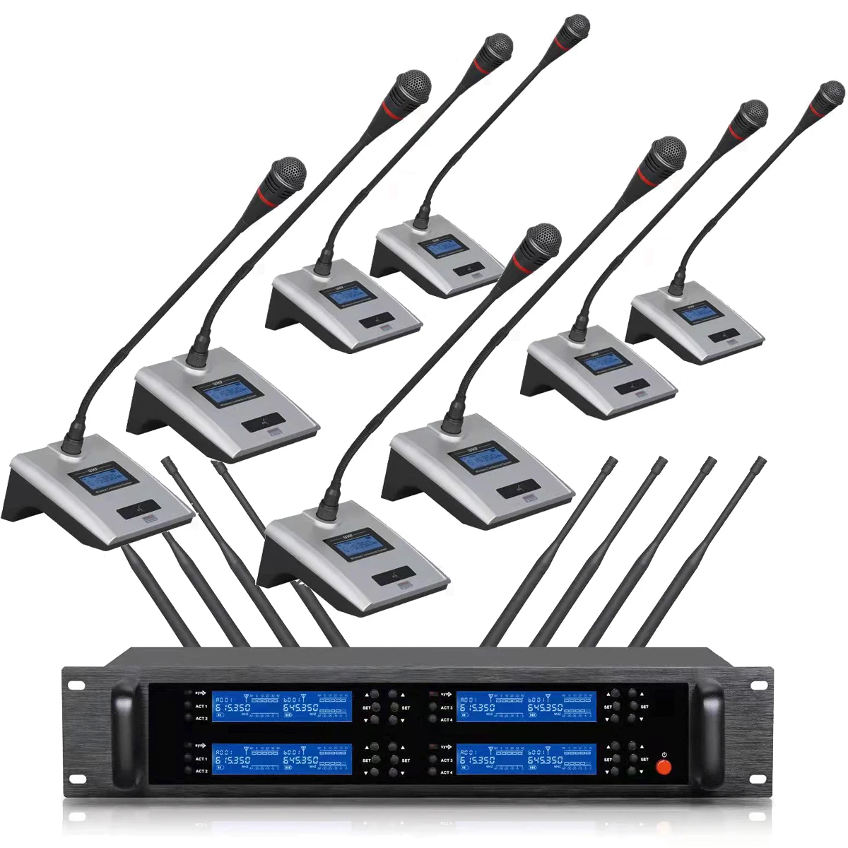 MiCWL EW8000 G8 Professional 8 Desktop Gooseneck Wireless Conference Microphones System UHF 8 Table Mic Meeting Room EW 8000
MiCWL EW8000 G8 Professional 8 Desktop Gooseneck Wireless Conference Microphones System UHF 8 Table Mic Meeting Room EW 8000