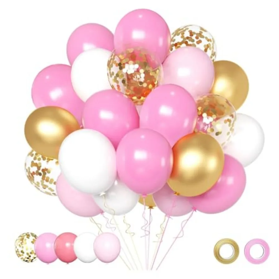 and Balloons Set, 50pcs 12 inch White Latex Balloons for Girl Birthday Wedding Bridal Shower Graduation Party Decoration
and Balloons Set, 50pcs 12 inch White Latex Balloons for Girl Birthday Wedding Bridal Shower Graduation Party Decoration