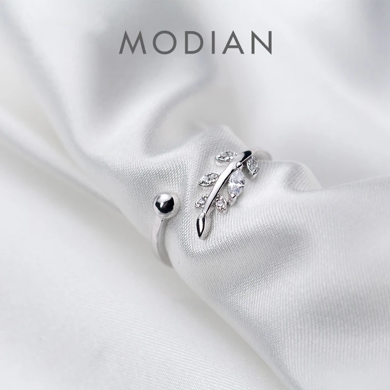 Modian Wedding Engagement Ring for Women 925 Sterling Silver Shiny Zircon Tree Branch Leaves Open Adjustable Ring Fine Jewelry
Modian Wedding Engagement Ring for Women 925 Sterling Silver Shiny Zircon Tree Branch Leaves Open Adjustable Ring Fine Jewelry