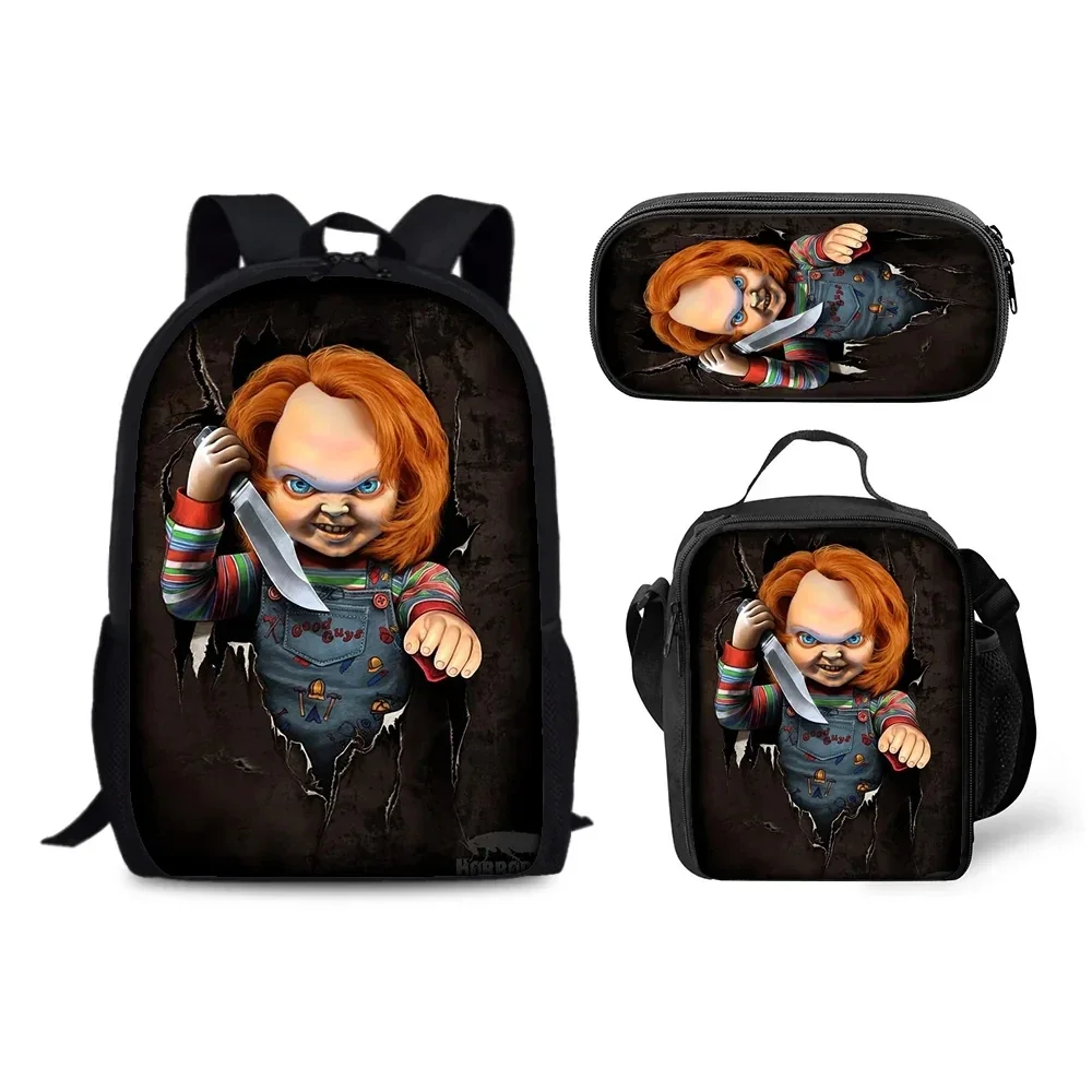 Horror Chucky Schoolbag Backpack Lunch Bag Pencil Case Set Gift for Kids Students
Horror Chucky Schoolbag Backpack Lunch Bag Pencil Case Set Gift for Kids Students