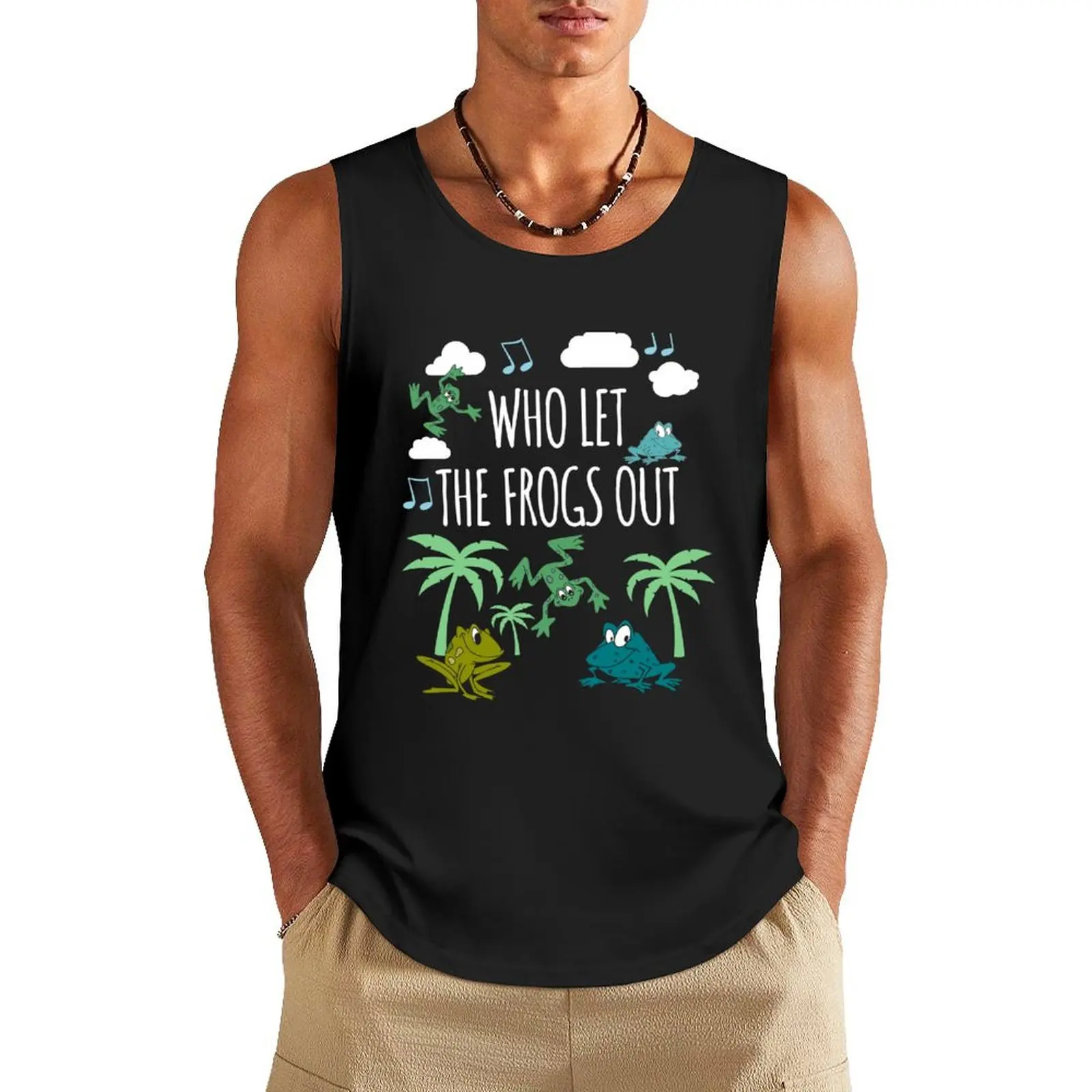Funny Passover Seder, Who Let the Frogs Out, Passover Gift, Pesach Design Tank Top sports vest Men's clothes men clothes
Funny Passover Seder, Who Let the Frogs Out, Passover Gift, Pesach Design Tank Top sports vest Men's clothes men clothes