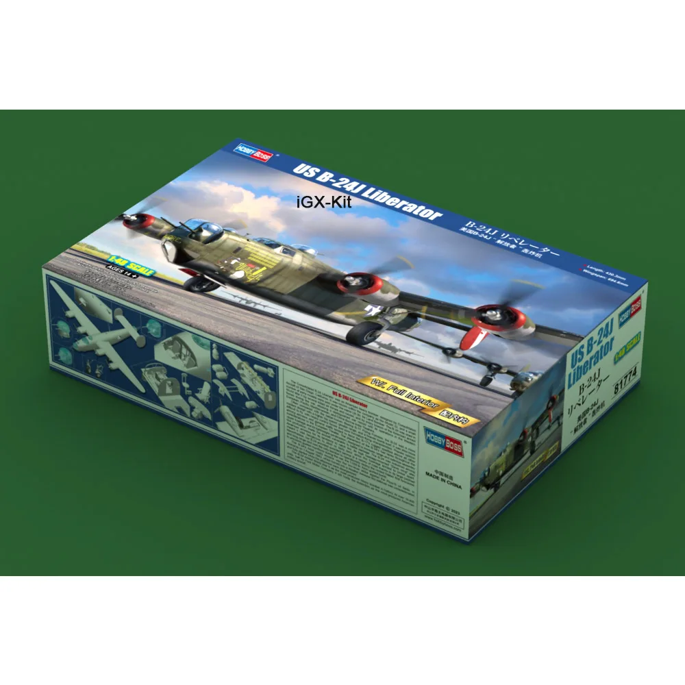 HobbyBoss 81774 1/48 Scale US B24 B-24 B24J B-24J Liberator Bomber Aircraft Plane Airplane Plastic Assembly Model Building Kit
HobbyBoss 81774 1/48 Scale US B24 B-24 B24J B-24J Liberator Bomber Aircraft Plane Airplane Plastic Assembly Model Building Kit